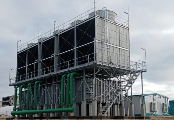 Запуск Установки водооборотного охлаждения на площадке ПАО "Химпром" для нового производства перекиси водорода антрахиноновым методом